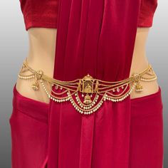 Bridal gold plated polki Belly Chain/Belly chain/Belt/Indian waist belt/Kamarpatta/waist chain/jewelry belt/Kamarbandh/Pearl Belt/Polki Antique Pearl Belt With Gold Plating Length = 44 Inch Classic Belt Antique Belt Waist Jewelry Indian, Traditional Waist Chain With Latkans For Wedding, Traditional Waist Chain For Wedding And Festive Occasions, Traditional Wedding Waist Chain With Latkans, Temple Jewelry Bridal Belt With Tilla For Wedding, Traditional Bridal Belt With Tilla For Party, Gold Temple Jewelry Style Bridal Belt For Wedding, Traditional Tilla Bridal Belt For Party, Elegant Waist Chain For Parties And Festivals