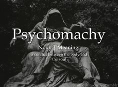 a black and white photo with the words,'psychomacchy '