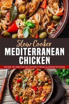 this slow cooker mediterranean chicken recipe is so easy to make