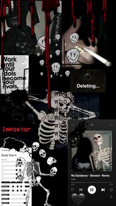 a collage of images with words and pictures on them