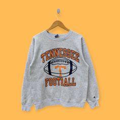 vintage 90s Tennessee football sweatshirt Tennessee football crewneck Tennessee football sweater pullover nice gray colour size medium by YoungmodernCo on Etsy Football Sweater, Tennessee Football, Football Sweatshirt, Tennessee