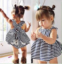 2016 Fashion baby toddler girls dress newborn girls bowknot dress Infant clothing casual dress for summer vestido(China (Mainland)) Spring Baby Clothes, Kids Wear Girls, Princess Dress Kids, Baby Boy Clothing Sets, Sanya, Girls Clothing Sets