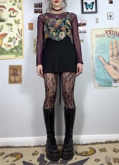 Feminine Grunge Outfits Summer, Witch Outfit, Quirky Fashion, Whimsical Fashion, Outfit Goals, Grunge Outfits, Outfits Casuales, Punk Fashion, Aesthetic Fashion