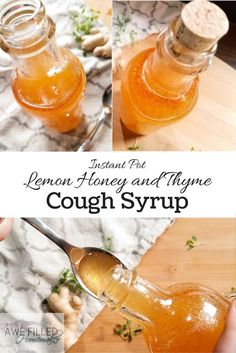 lemon honey and thyme cough syrup