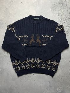 Michael Bogner Knit Wool Christmas Deer Logo Sweater Rare Size Men's / US L / EU 52-54 / 3 Color Navy Condition Gently Used Michael Bogner vintage men's knitted wool alpaca logo sweater pullover The material is pleasant to the body. In a good condition. Fast sending! Condition : 9/10 Chest - 66 cm Length - 70 cm Shoulders - 51 cm Sleeve Length - 58 cm - FOLLOW MY STORE - SEE MY OTHER ITEMS Christmas Sweaters Men, Deer Logo, Men's Knitwear, Mens Pullover, Christmas Clothes, Christmas Sweater Men, Pullover Outfit, Boys Sweaters, Knitwear Men