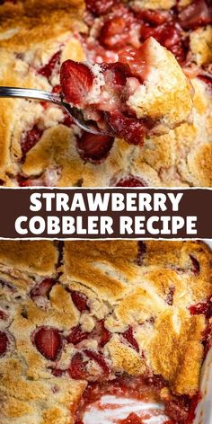 this strawberry cobbler recipe is so good and easy to make