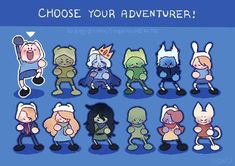 an image of cartoon characters with the words choose your adventure