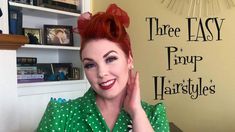 Three quick and easy Pinup hairstyles that can be done in 10 minutes or less.Products used:Big Sexy Hair Get LayeredMusic: http://freemusicarchive.org/music/... Up Hairstyles With Bangs, Easy Pin Up Hairstyles, Easy Pinup Hairstyles, Easy 50s Hairstyles, Rockabilly Hair Tutorials, Pinup Hairstyles, Pin Up Hairstyles, Voluminous Hair Tutorial, Pinup Hair Tutorial