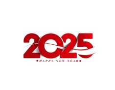 a red new year's card with the number 205