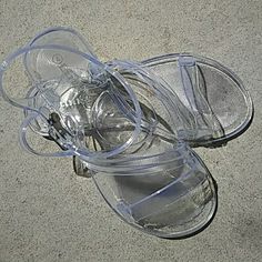 Transparent Clear Sandals - Metal Buckle - Ankle Strap Adjustable Plastic Jelly Sandals For Spring, Forever 21 Sandals For Beach With Round Toe, Trendy Forever 21 Sandals With Round Toe, Forever 21 Round Toe Beach Sandals, Mani Nails, Clear Sandals, Forever 21 Shoes, Jelly Sandals, Sandals Flip Flops