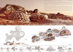 an artist's rendering of some kind of structure in the desert