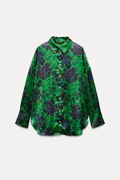 FLORAL PRINT SATIN SHIRT - Multicolored | ZARA United States