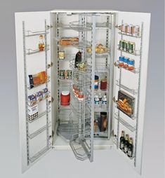 an open refrigerator with lots of food in it