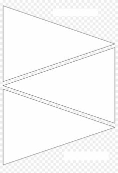 an outline of a triangle that is in the shape of a rectangle, with no background