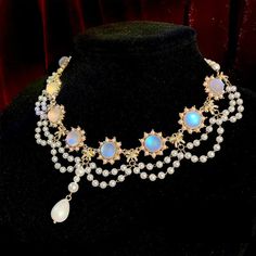 38cm pearl necklaceProm Pearl Necklace With Moonstone - Regency Era Style Multi-strand Regency Necklace, Bridgerton Experience, Bridgerton Jewelry, Regency Ball, Bridgerton Inspired, Regency Era Fashion, Jane Austin, Handmade Jewlery, Regency Dress