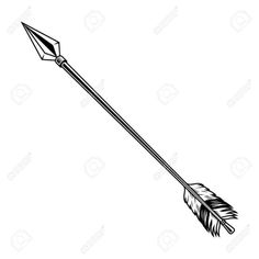 an arrow drawn in black and white on a white background stock photo - 957982