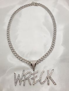 Men's Custom Name Necklace - Dripping N Diamonds Support Letter, Tennis Chain, Custom Name Necklace, Perfect Gift For Him, Cuban Link Chain, Your Man, Chains For Men, Name Necklace, Custom Name