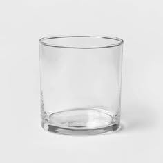 an empty glass on a white background