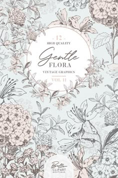 the cover for high quality gentle floral vintage graphics vol ii