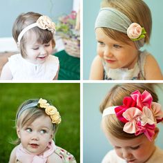 sweet headbands. Diy Baby Headbands, Diy Bebe, Flower Headbands, Shabby Flowers, Cute Headbands, Baby Diy, Baby Headbands, Diy Baby Stuff, Future Baby