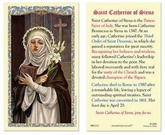 an image of saint cecilia of santa teresa with the text above it and below it