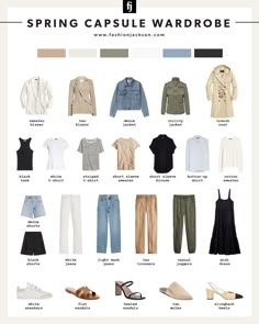 Travel Capsule Wardrobe Spring, Spring Travel Capsule, Capsule Style, Spring Packing, Spring Summer Capsule Wardrobe, Style Types, Classic Capsule Wardrobe