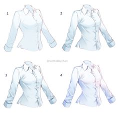 four different types of shirts with long sleeves