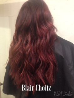 red hair, brunette and red hair, red ends, maroon, mahogany, vibrant red, loose waves, curls Brunette And Red Hair, Red Hair Brunette, Hair Brunette, Hair Red