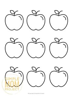 apple coloring pages for kids to print and color