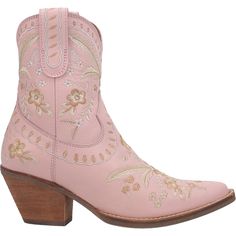 She wears flowers in her hair and flowers on her boots. The #Primrose is Dingo1969's take on boho vibes. Soft wearable leather, pretty embroidered flowers and lacing detail make the #Primrose ready for the garden party, the festival and nights on Lower Broadway. Kick your style up a notch. #Primrose #beautyandtheboot LEATHER 7" HEIGHT 12" CIRCUMFERENCE Heel Height: 2 1/2" HINGED CUSHION INSOLE COWBOY HEEL Cowboy Ankle Boots, Flowers In Her Hair, Western Booties, Leather Boot Shoes, Boots Knee, Pink Shoes, The Festival, Womens Ankle Boots, Heeled Ankle Boots