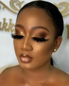 Nigerian Makeup, Dark Skin Makeup Tutorial, Flawless Face Makeup, Dewy Makeup Look, Goddess Makeup, Birthday Makeup Looks, Face Beat Makeup, Brown Girls Makeup, Everyday Makeup Tutorials