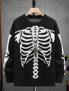 Skeleton Pattern, Pullover Outfit, Drop Shoulder Sweaters, Plus Size Sweaters, Mode Inspo, Really Cute Outfits