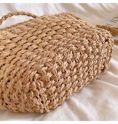 Elena Handbags Simple Woven Straw Tote Bag Eco-friendly Woven Beige Straw Bag, Natural Summer Shoulder Bag In Natural Fiber, Rectangular Palm Leaf Beach Bag For Travel, Eco-friendly Natural Straw Bag, Natural Fiber Summer Shoulder Bag, Natural Woven Shoulder Bag For Beach, Beachy Woven Bags In Natural Color, Beachy Natural Woven Shoulder Bag, Casual Natural Woven Beach Bag