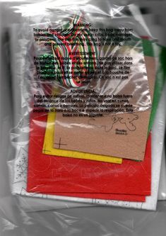 the package contains several different types of items that are in plastic bags and on top of each other