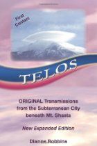 a book cover with the title, telos original translations from the subteran city beneath mt shasta