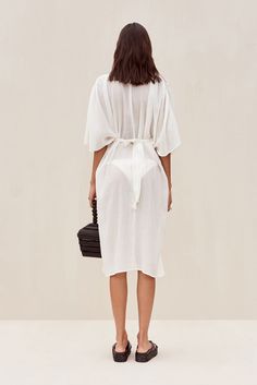 INGA COVERUP - OFF WHITE – CULT GAIA Goddess Vibes, Cord Wrap, Silk Linen, Cult Gaia, Linen Blend, Natural Beauty, Cover Up, Off White, Silk