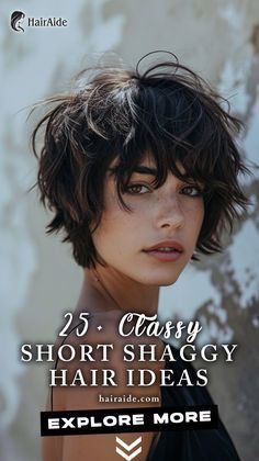 Effortless Waves: Ride the wave of style with these short and carefree shag haircuts. 💁‍♀️💫 Hunter Tylo Hairstyles, Short Flippy Hairstyles, Bobbi Pins, Short Shaggy Hair, Simply Hairstyles, Short Shaggy Haircuts, Hairstyle Examples, Short Shag Haircuts, Bob Cuts