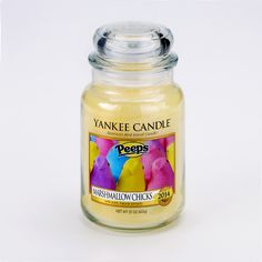 a yankee candle is shown on a white background