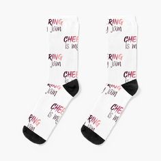 Super soft all-over printed knit socks with extra cushioning in the sole. Suitable for men and women. Cheering is my Jam | Cheer | Cheer Coach | Cheer Team | Cheerleading Cheer Coach, Cheer Coaches, Cheer Team, My Jam, Socks For Sale, Knit Socks, Knitting Socks, Cheerleading, Jam