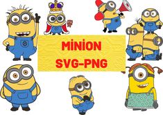 cartoon minion svg - png cutouts for scrapbooking and crafts