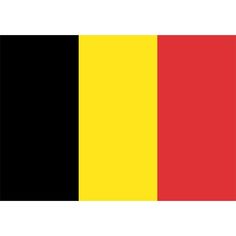 the flag of belgium is shown in red, yellow and black