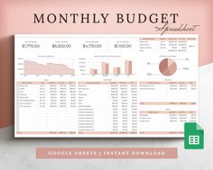 the printable budget sheet is displayed on a table