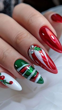 Nails Easy, Christmas Nail Art Designs, Holiday Nail Art