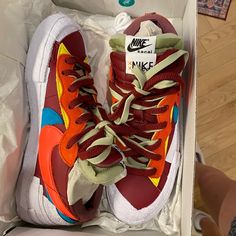 Size 8.5 Never Worn W Original Box Nike Red, Red Purple, Color Purple, Nike Shoes, Nike Women, Athletic Shoes, Original Box, That Look, Women Shoes