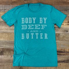 Body By Beef and Butter Tee - Teal – This Farm Wife Rural Life, Coffee Addict, Pocket Tee