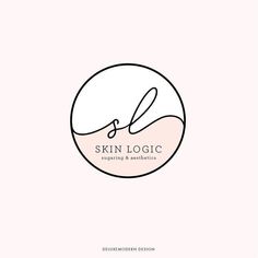 the logo for skin logic, an organic and cosmetic product brand that is currently in development