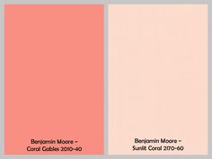 two different shades of pink and beige with the same color scheme in each one's palette