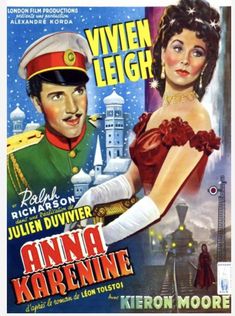 an old movie poster with a man in uniform and woman in red on the cover