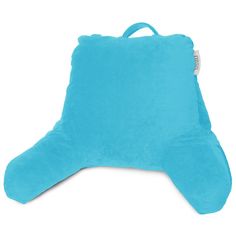 a blue pillow that is shaped like an animal