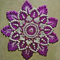 Rangoli design for Diwali | Simple Rangoli Rangoli Designs Latest For Competition, Beautiful Rangoli Designs Latest Easy, Traditional Rangoli Designs Beautiful, Purple Rangoli, Mandala Rangoli Designs, Beautiful Rangoli Designs Latest, Colourful Rangoli Designs, Rangoli Idea, Rangoli Design For Diwali